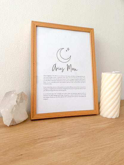 Aries Moon Sign Print