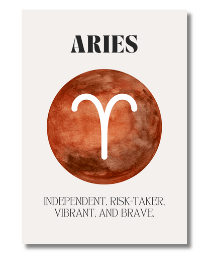 Aries Zodiac Art Print