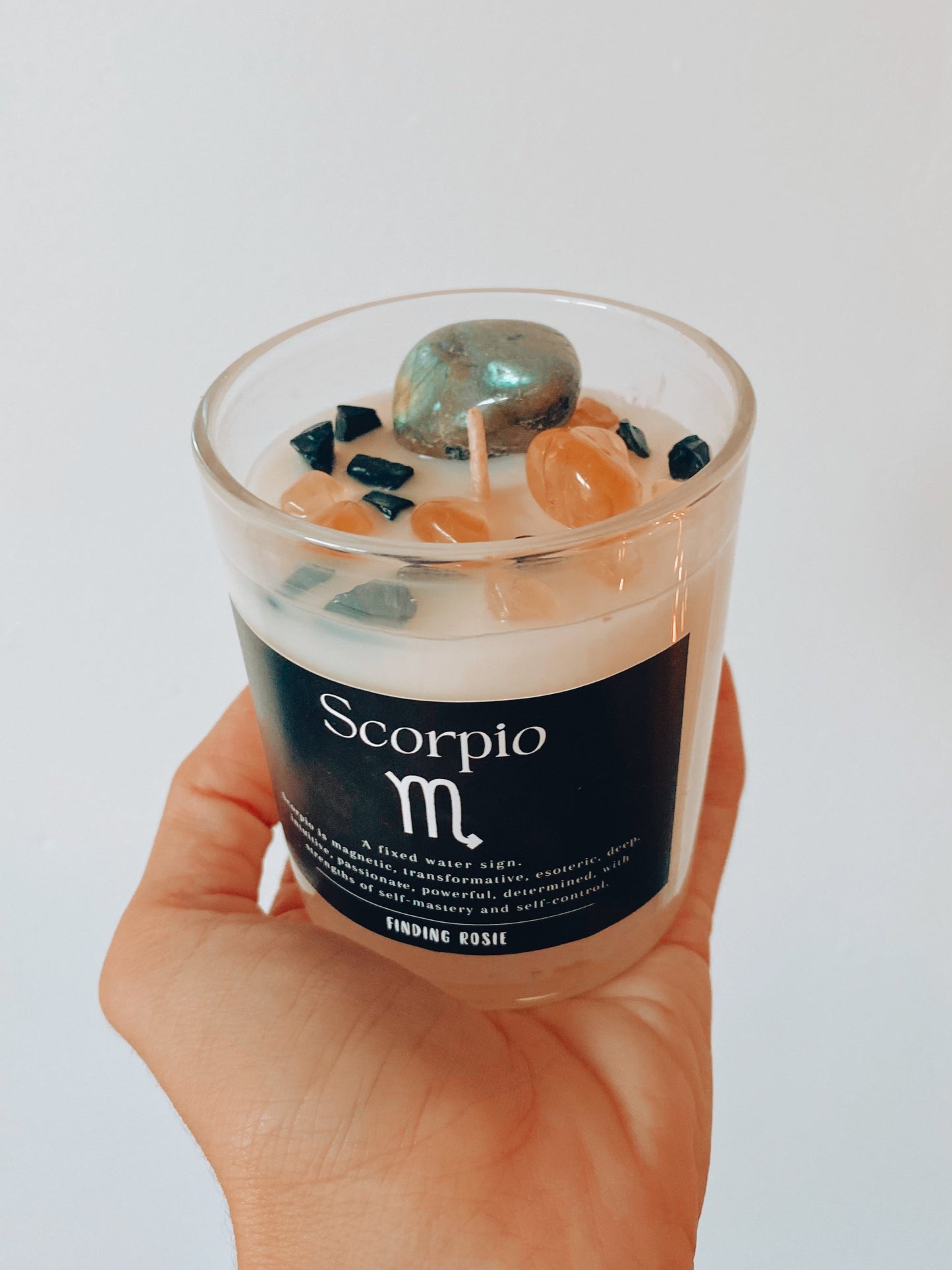 Scorpio Zodiac Crystal Candle