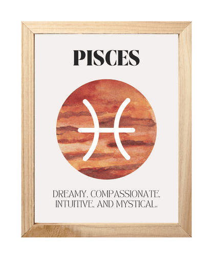 Pisces Zodiac Art Print