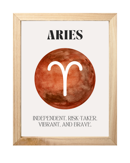 Aries Zodiac Art Print