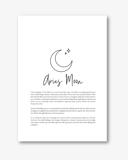 Aries Moon Sign Print