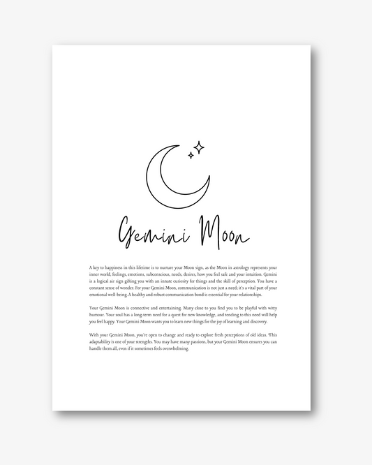 Gemini Moon Sign Print