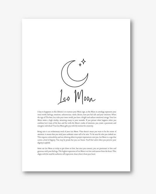 Leo Moon Sign Print