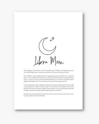 Libra Moon Sign Print