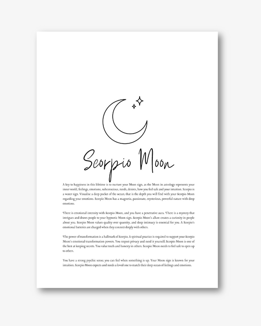 Scorpio Moon Sign Print