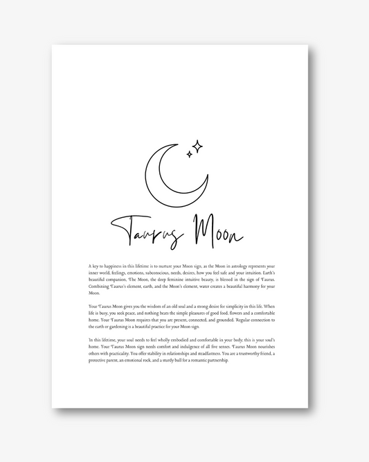 Taurus Moon Sign Print