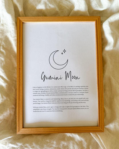 Gemini Moon Sign Print