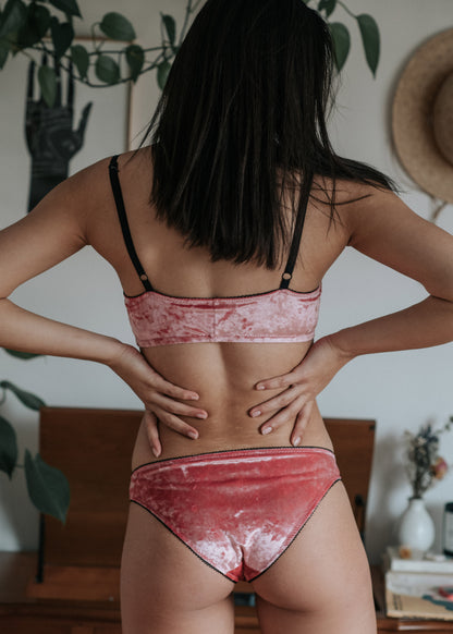 Empress Pink Velvet Low Waist Undies | Finding Rosie Made in Australia